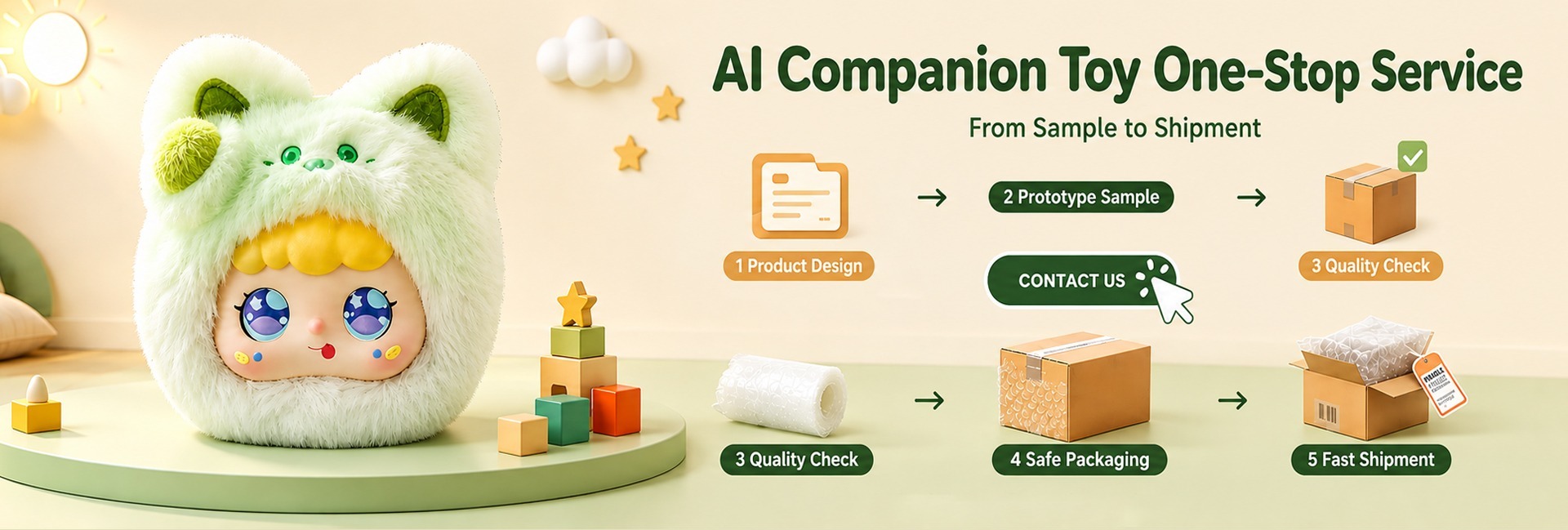 Multilingual AI chatbot plush toys for global brands