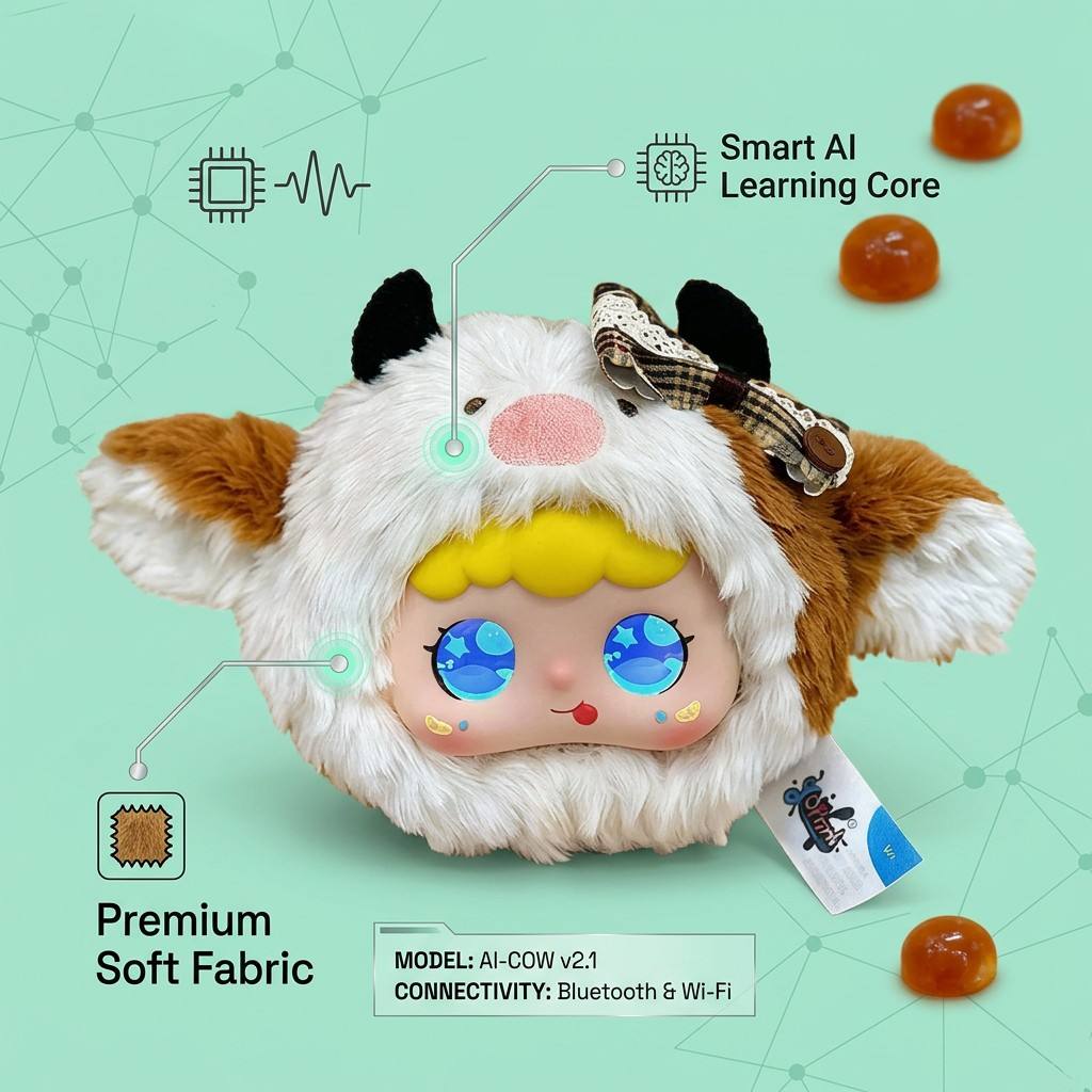 New Screen-Free AI Emotional Companion Robot Plush Toy Mood-Responsive Chatbot for Children 7 Collectible Designs Desktop Friend