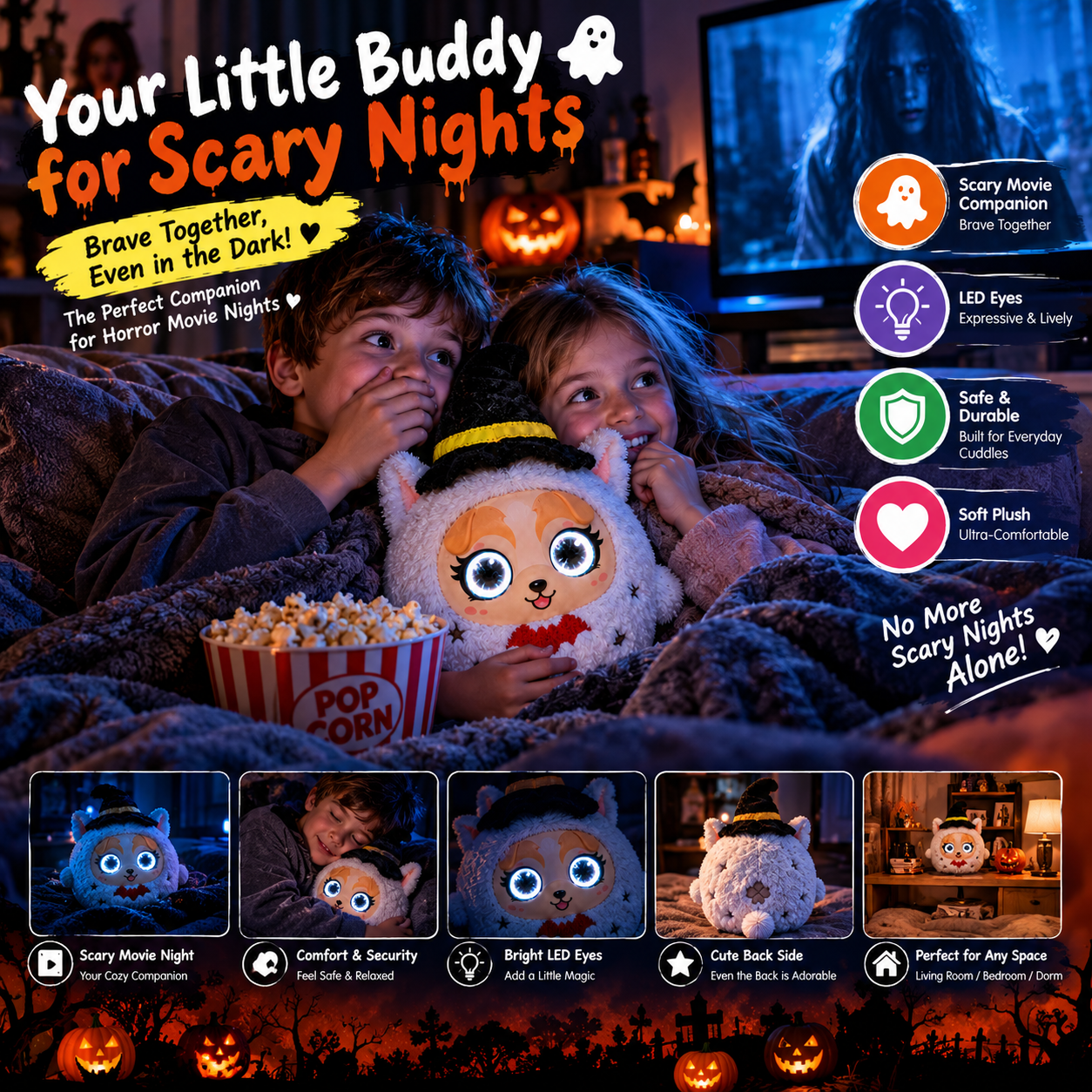 Hot Sales AI PVC Plush Toy Interactive Stuffed Animal Smart Companion Kids LED Eyes Cuddly PP Cotton Filled 11-30cm Unisex