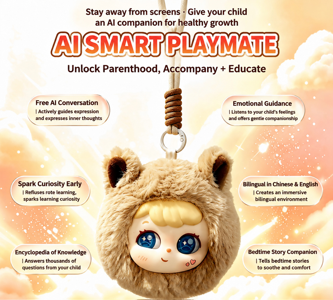 Brand New AI Lion Plush Keychain Toy Companion Interaction Relieve Pressure Doll Boys Girls Smart Interactive Cotton Adjustable