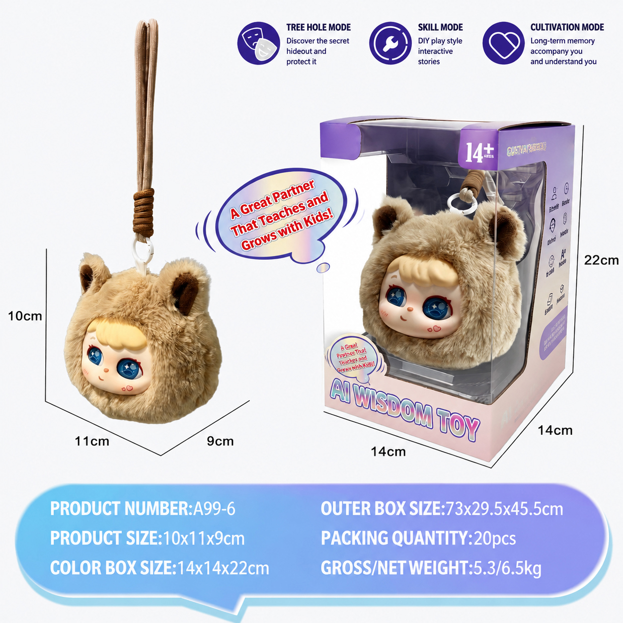 Brand New AI Lion Plush Keychain Toy Companion Interaction Relieve Pressure Doll Boys Girls Smart Interactive Cotton Adjustable