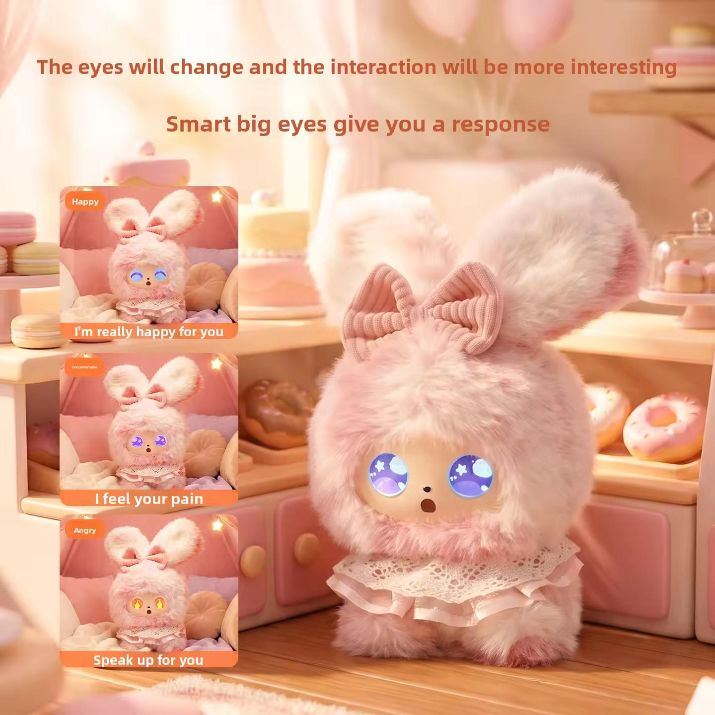Intelligent AI Dialogue Storytelling Plush Toy Companion Smart Interactive Kids Daily Interaction PP Cotton 11-30cm Unisex