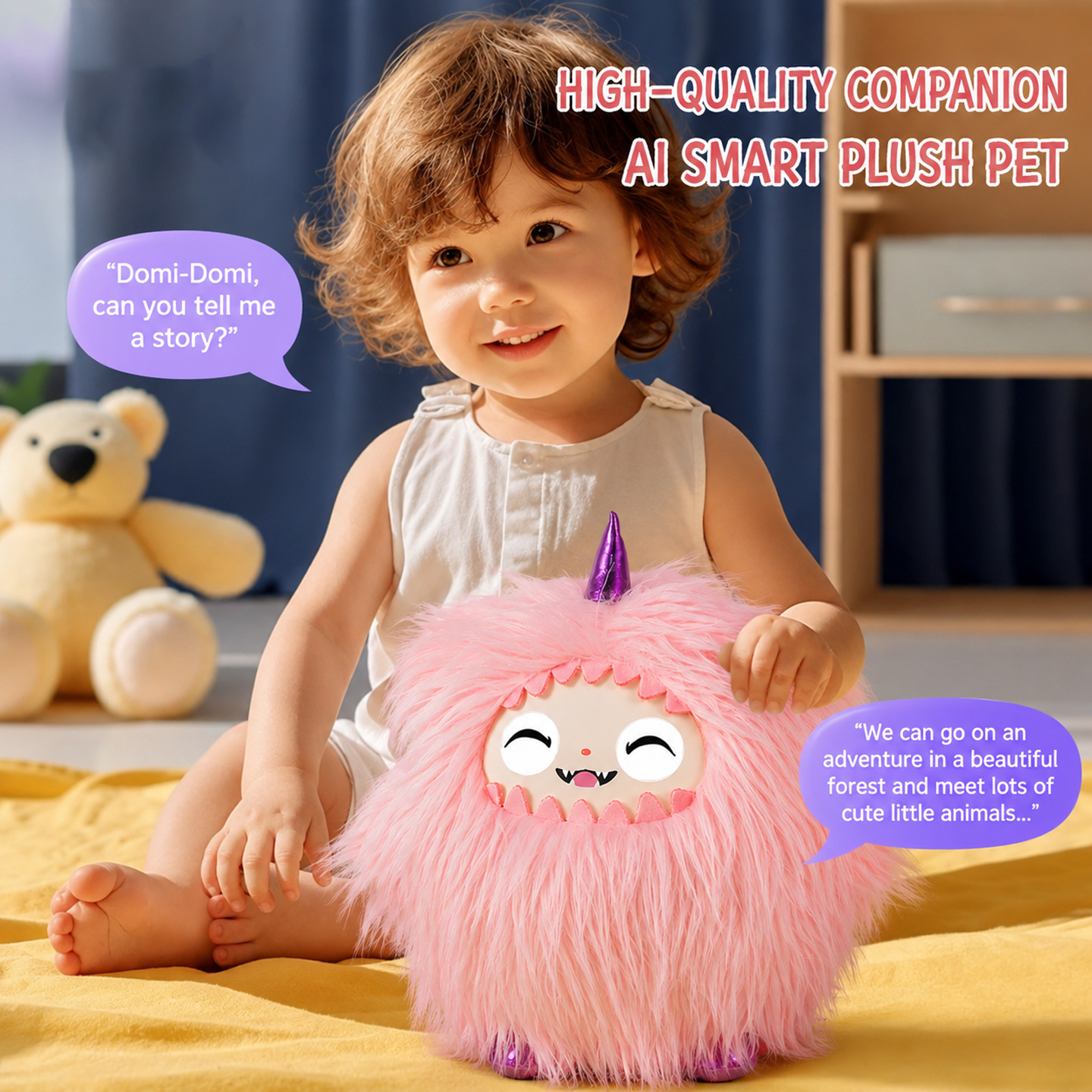 Factory Price Smart Interactive Plush Doll Toy Talking Multicultural AI Baby Kids Gift PP Cotton Filled Adjustable Size 11-30cm